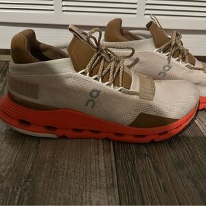 On Running Women’s Cream and Orange Athletic Shoes